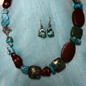 3-10-22 beautiful dyed stone and wood with little toggle